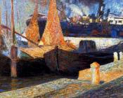 翁贝托 波丘尼 : Boats in Sunlight